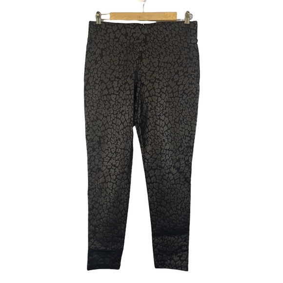 LOFT cheetah shine ankle leggings mid rise woman's ponte casual animal print MP - Picture 1 of 6